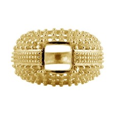 925 Sterling Silver Semi Mount Faceted 8MM Sterling Silver Ring for Women/Girls