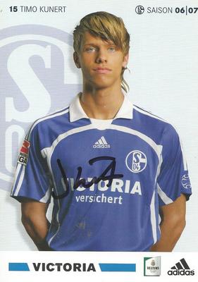Timo Kunert-Schalke 04-season 2006/2007-autograph card-Victoria  