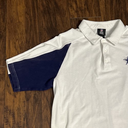 Dallas Cowboys Men’s Reebok NFL Team Apparel White Polo Shirt Size L - Picture 2 of 14