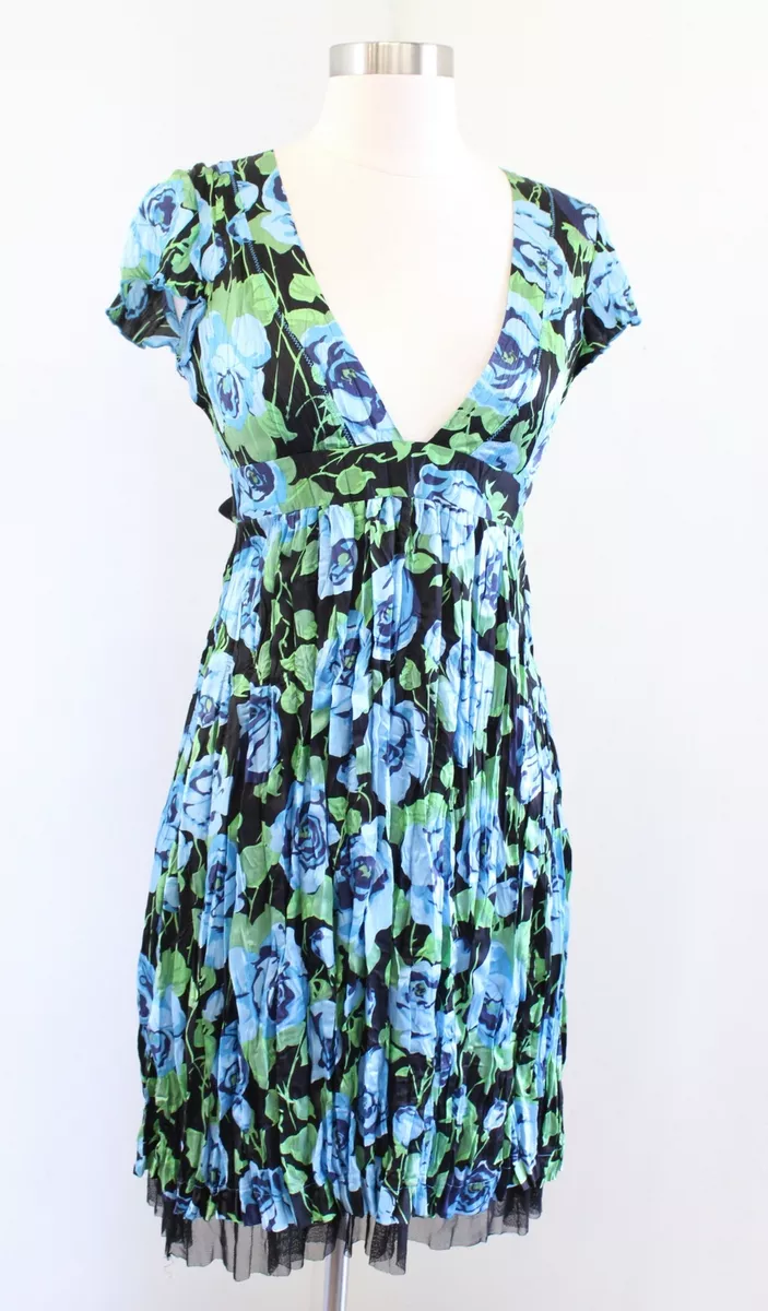 Free people blue floral cheap dress