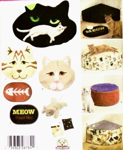 Camas y accesorios para gatos Simplicity Pattern 4765 sin cortar - Imagen 1 de 1
