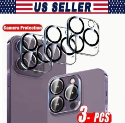 3x For iPhone 15 14 13 12 11 Pro Max Tempered Glass Camera Lens Cover Protector