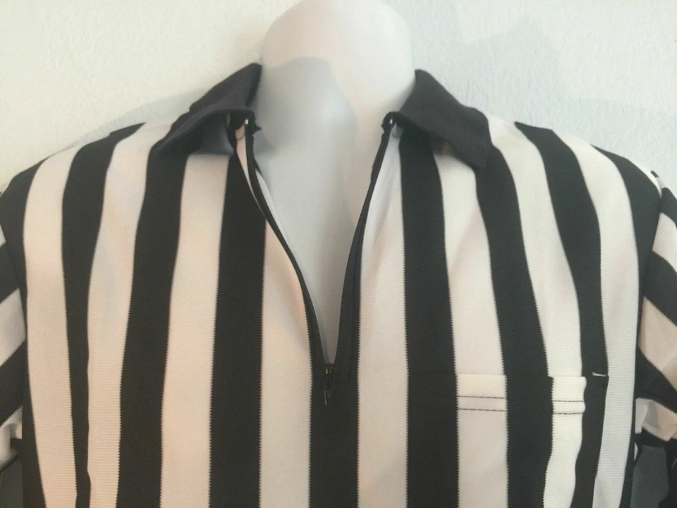 Мужская большой футбол рефери длинным рукавом официальный рубашка четверть молнии новый с Ярлыками - Изображение 2 из 4