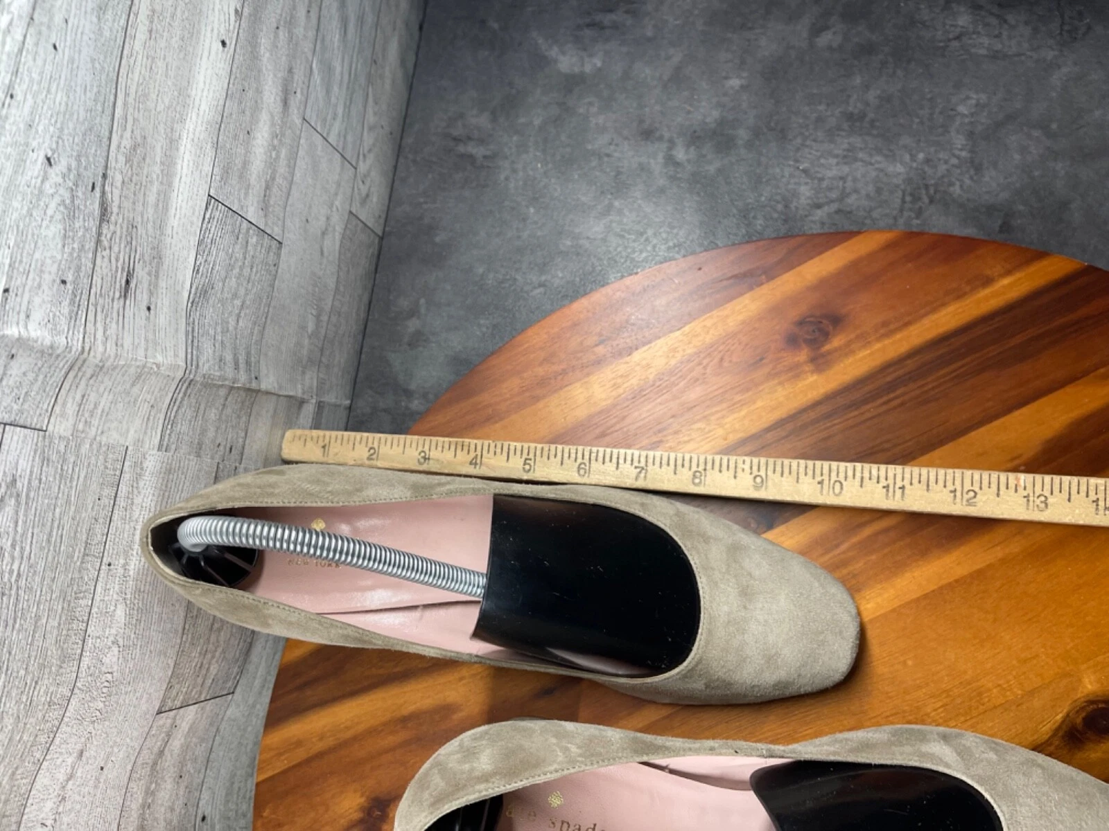 Scarpe Kate Spade Tacchi Donna 10M Kylah Marrone Scamosciato Punta Quadrata Comode Pump Block
