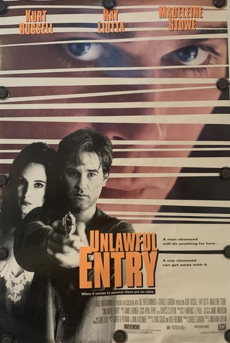 UNLAWFUL ENTRY Original One Sheet Movie Poster - 1992 - KURT RUSSELL