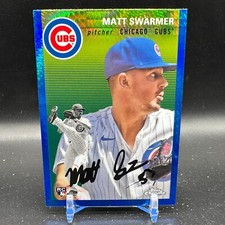 Matt Swarmer Rookie Blue Prism 2023 Topps Chrome Platinum Anniversary RC - Cubs