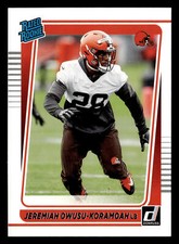 Jeremiah Owusu-Koramoah 2021 Donruss RATED ROOKIE #326 Browns FOOTBALL RC