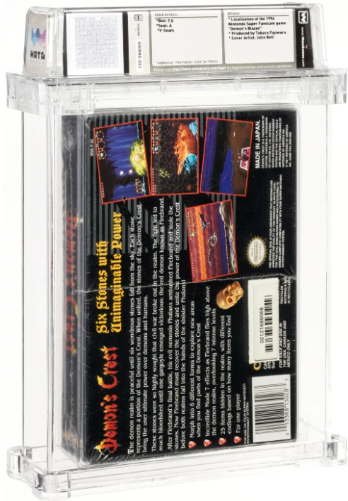 Demons Crest SNES NTSC 7.0 A Sealed WATA Graded RARE - Image 2 of 2