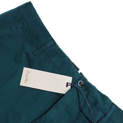 Zanella NWT Chinos / Casual Pants Size 32 US Noah In Solid Blue Cotton Blend