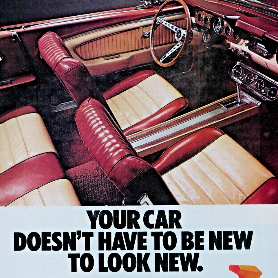 1966 Mustang Emberglo Pony Interior Vintage 1981 Armor All Original Print Ad - Image 4 of 4