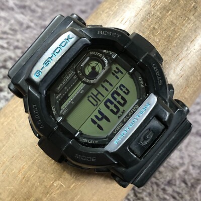 Casio G Shock Men GD-350 Sport Black Rubber Quartz Digital 44mm Watch 8 1/2''