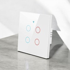 Smart Light Switch 4 Gang WiFi Touch Light Switches 4 Gang Wall Mounted Home