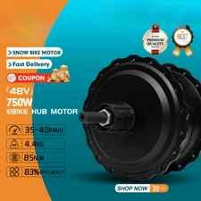 48V 750W 20 24 26'' Snow E-bike Fat Tire Brushless Gear Rear Hub Motor Wheel