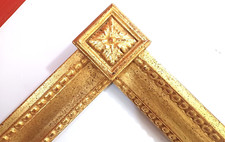 22K GOLD LEAF BEAD DETAIL SCOOP  29 X 41  PICTURE FRAME CLOSED CORNER 3