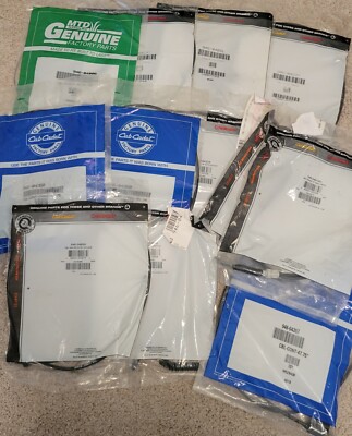 LOT OF 13 CABLES. SNOW BLOWER/LAWN MOWER. DRIVE CONTROL, CHOKE, CLUTCH, THROTTLE