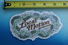 LOCAL MOTION Surfboards Lei Aloha Flower Honolulu Hawaii Vintage Surfing STICKER