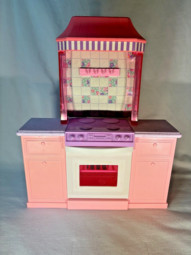 Barbie Vintage Küche Spielset 90er Jahre Ofen Herd Kühlschrank Spüle Schrank Mattel - Bild 3 von 17
