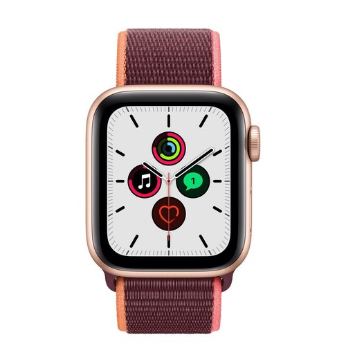 Apple Watch SE 40mm Gold Aluminum, Plum Sport Loop GPS + Cellular Excellent | eBay