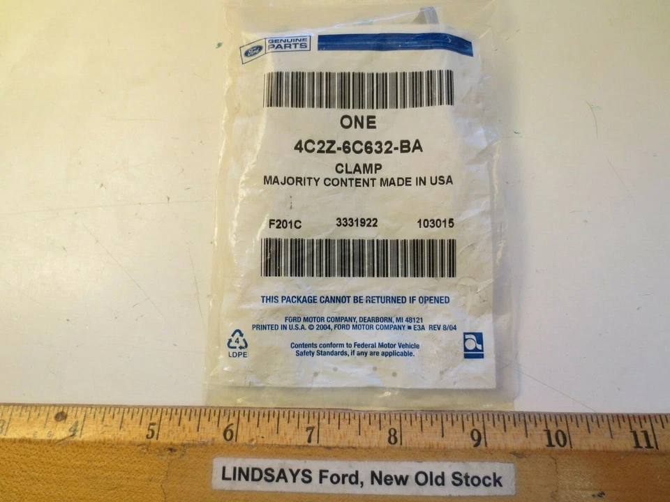 NUEVO FORD 2005/2010 E150/E450SD FURGONETA "ABRAZADERA" SUJECIÓN PARA TUBO DE ACEITE, 4C3Z-6C632-BA Foto 2 de 3