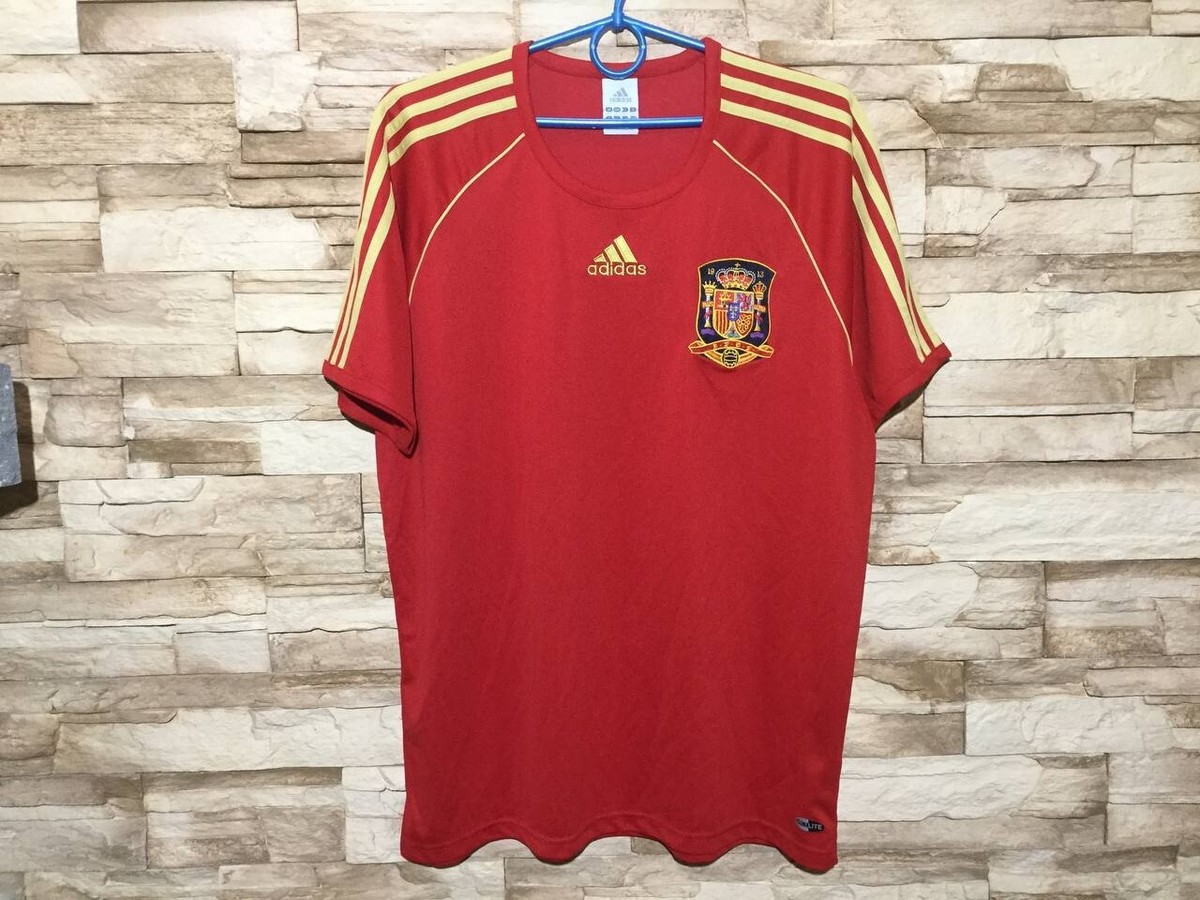 SPAIN 2008 2009 HOME FOOTBALL SHIRT SOCCER JERSEY ADIDAS 614178 Sz