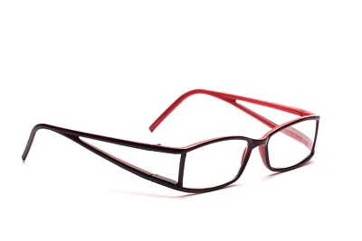 Lesebrille Schwarz Rot mit Etui bicolor Damen Lesehilfe Prestige Stärke +3,50