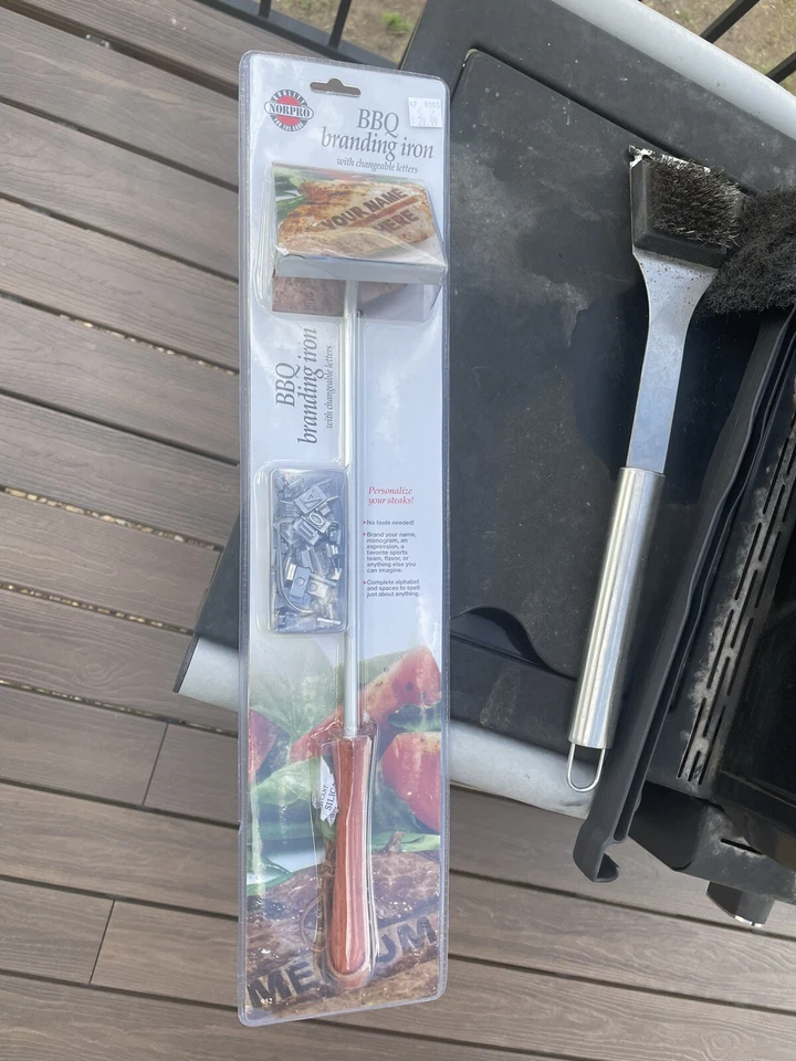 Letras intercambiables de hierro marca barbacoa Norpro - NUEVO en paquete sellado GRAN REGALO Foto 3 de 3
