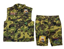 Cheech Chong 100 Authentic 2p Set Collared Vest size Medium Shorts size 32