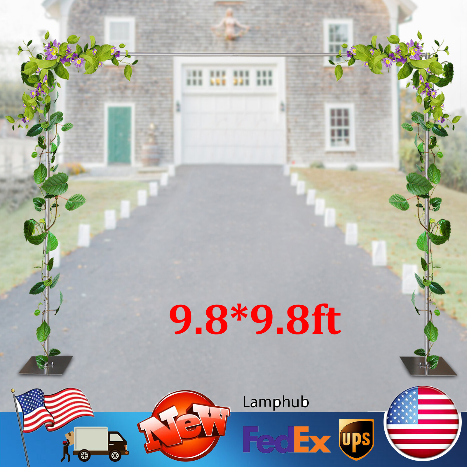 Rectangle Arch Frame Stand for Wedding Venue Decor with Flower and Balloon Display