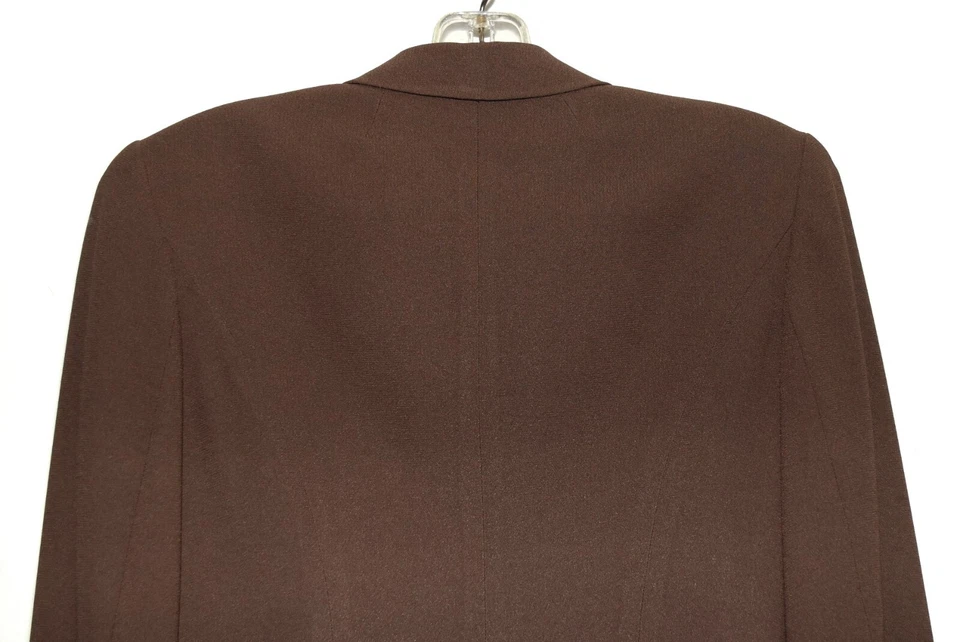 Vintage Ann Tjian for Kenar Brown Womens Blazer Jacket Size 6 Hong Kong - Image 4 of 4