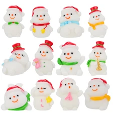 12PCS Christmas Style Mini Resin Desktop Ornaments Landscape Decors New