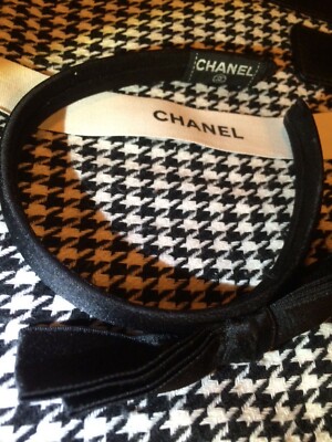 CHANEL Black CC Ribbon Bow Vintage Headband | eBay