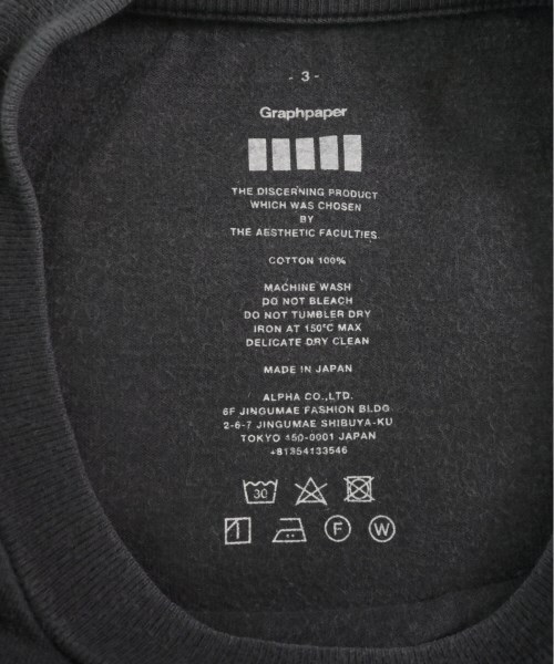 Graphpaper T-shirt/Cut & Sewn Black 3(Approx. L Graphpaper T-shirt/Cut & Sewn Black 3(Approx. L