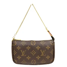 Auth Louis Vuitton Mini Pochette Accessoires Handbag Monogram M58009 AR0042