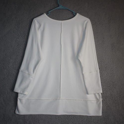 SPANX Sweater Large White Long Sleeve Athleisure Oversized Pullover - Picture 6 of 7