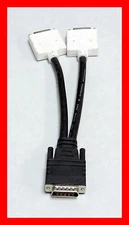 DMS-59 to Dual DVI Y Video Splitter Cable Dell H9361 Molex Used