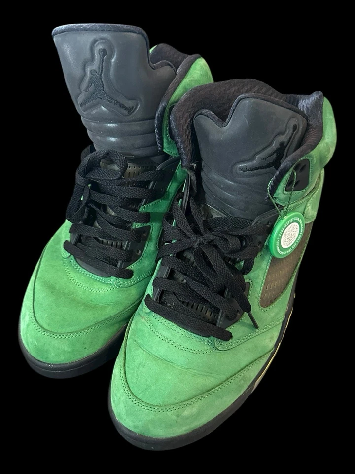 Nike Air Jordan 5 Retro 2020 SE Oregon Hombres EE. UU. Talla 12 Zapatos Tenis Verde Foto 3 de 4