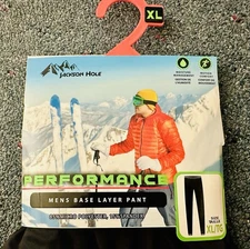 Jackson Hole Men’s Extra Large NEW  Black ￼ Performance ￼Base Layer Pant