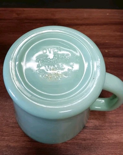 Vtg Fire King Jadeite Jadite Glass Green D Handle Mug Cup USA