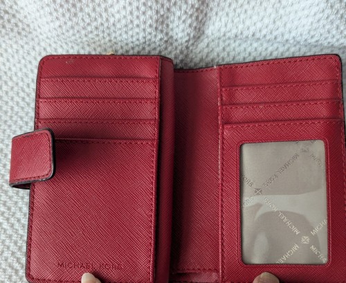 Michael Kors Barcelona Compact Leather Jersey Wallet. ZWT922 RKMNXB4ZJ.  - Afbeelding 5 van 12