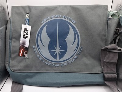 Star Wars Galaxy s Edge Jedi Order Messenger Bag   Gray/Blue   New/NWT 
