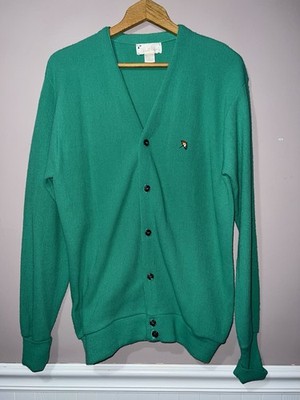 CLASSIC VINTAGE ARNOLD PALMER CARDIGAN STITCHED UMBRELLA LOGO GOLFING large