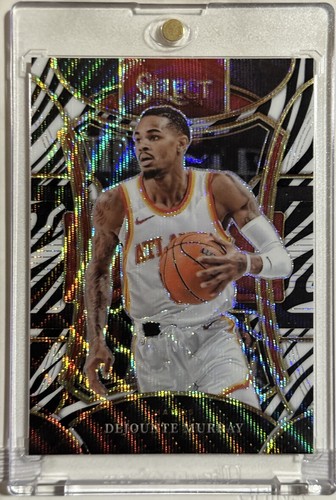 2023-24 Panini Select - Mezzanine Level Dejounte Murray #374 Zebra Prizm
