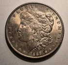 * 1886-P * CHOICE GEM BU MS+ MORGAN SILVER DOLLAR From ORIGINAL BANK ROLL Ender