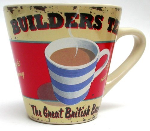 Martin Wiscombe Retro BUILDERS TEA Conical Mug Full Range & Jugs & Trays