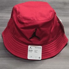 NWT Nike Jordan Jumpman Kids Apex Bucket Hat Black Chrome Badge Size 8-20