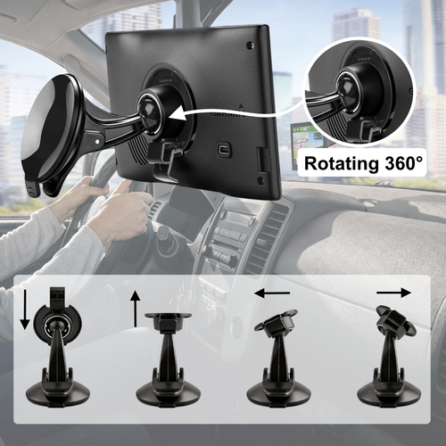 Support ventouse berceau pour Garmin Nuvi 2689LMT, 2699LMTHD, 42, 42LM, 44, 44LM - Photo 2/6