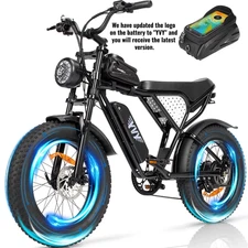 Ridstar Electric Bike 15/20/40Ah 1000/1500/2000W Fat Tire Mountain E-Bike US