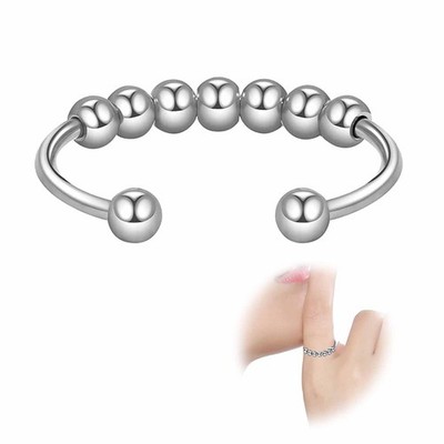 Anxiety Ring Silber,Fidget Ring,Stress ring,Stressring Finger,Wasserfeste Ver...
