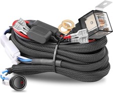 Wiring Harness 2 Lead 12V 40A Rock Switch Relay Fuse Nylon Wiring Size: 2lead