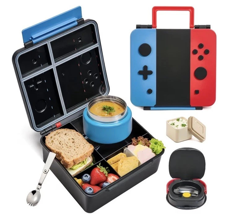 Game Bento Box for Kids, Lunch Box with Thermo(9oz Food Jar), Folding Spoon
Opens in a new window or